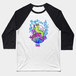 Hooka Smoking Caterpillar Glow Baseball T-Shirt